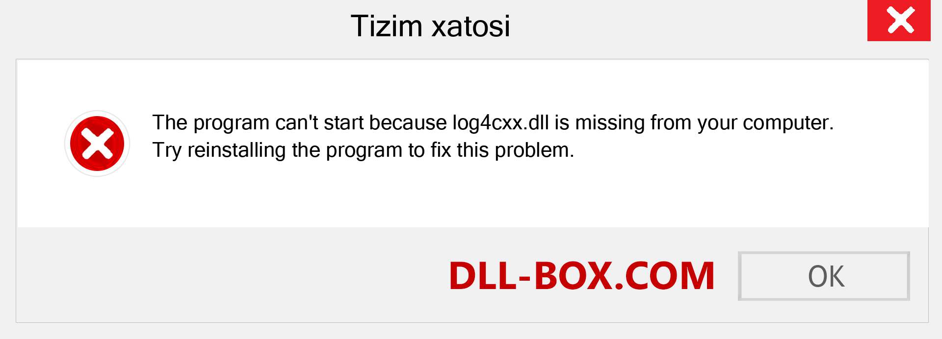 log4cxx.dll fayli yo'qolganmi?. Windows 7, 8, 10 uchun yuklab olish - Windowsda log4cxx dll etishmayotgan xatoni tuzating, rasmlar, rasmlar